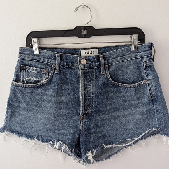 Agolde Parker Vintage Cut Off Short Agolde Denim Shorts Size 28 - Picture 4 of 13